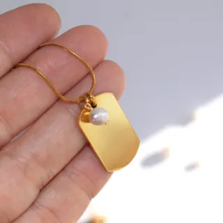 Colgante militar mini perla