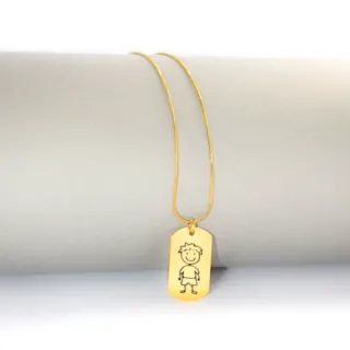 Colgante militar mini perla