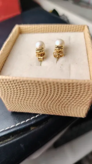 Pendientes Tous Oro 18k y Perlas