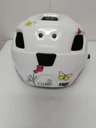 Casco Bicicleta Niña Blanco Unicornio