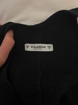 Peto vaquero negro Pull&Bear Talla M