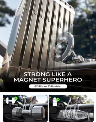 LISEN Soporte Movil Coche Magsafe [24 Imanes Fuert