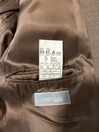 Traje de chaqueta marrón hombre