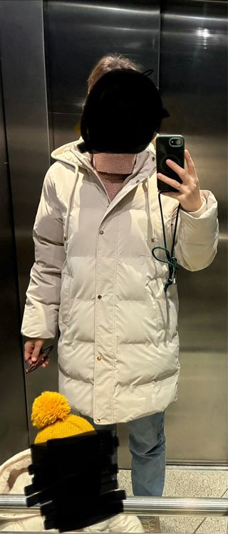 Abrigo Zara largo beige invierno