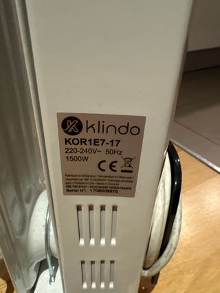 Radiador Klarstein Blanco