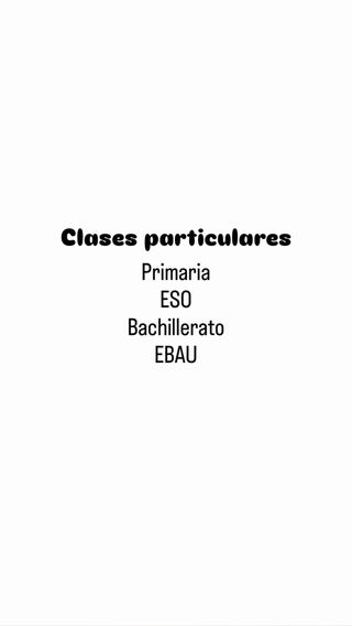 Clases particulares. Repaso.