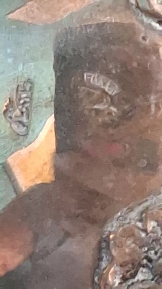 Salero doble antiguo plateado