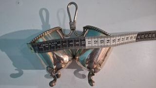 Salero doble antiguo plateado