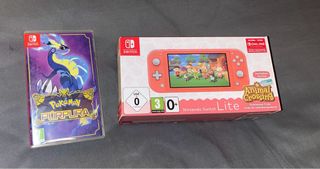 Nintendo Switch Lite + Cargador + Fundas + Juegos