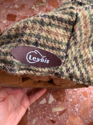 Gorra cuadros tweed marrón y verde