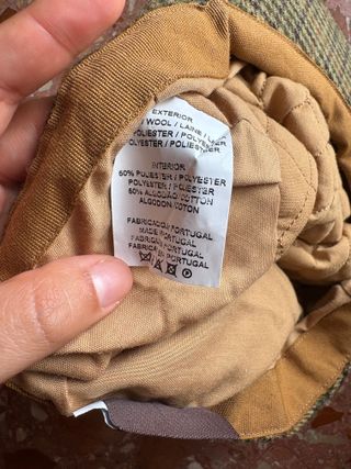 Gorra cuadros tweed marrón y verde