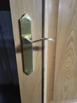 Puerta interior madera maciza barnizada 80€ todas