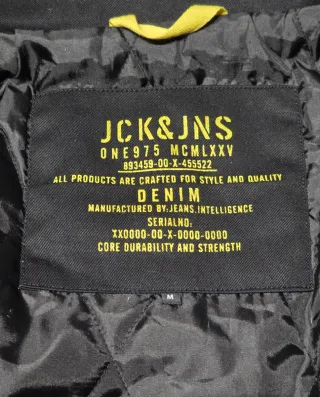 Cazadora Negra Jack&Jones Hombre denim