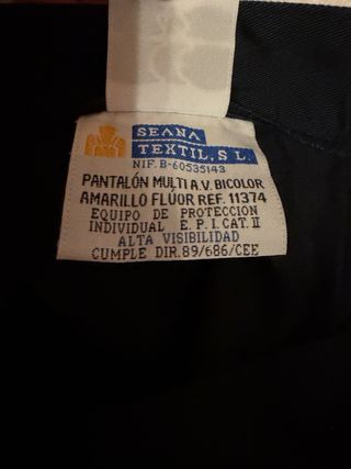 Pantalón Bicolor Fluor Talla 42.