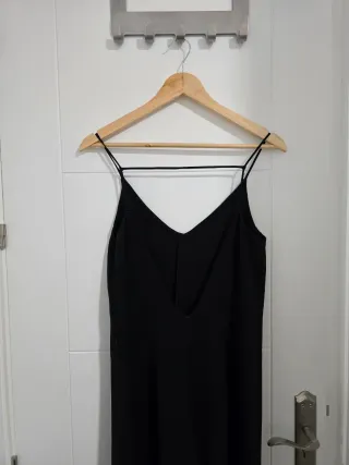 Mono de vestir largo negro tirantes