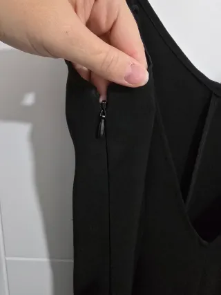 Mono de vestir largo negro tirantes