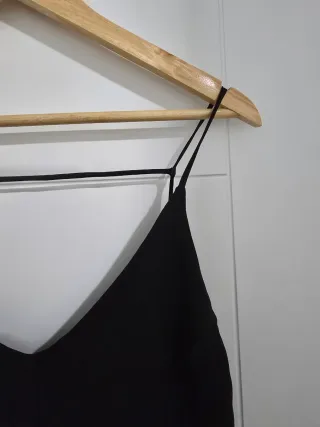 Mono de vestir largo negro tirantes