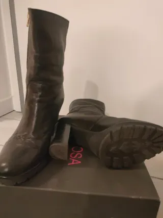 Tronchetti pelle tacco 10 cm