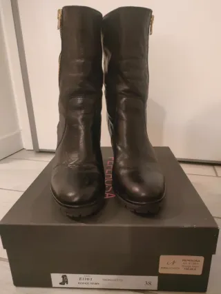 Tronchetti pelle tacco 10 cm