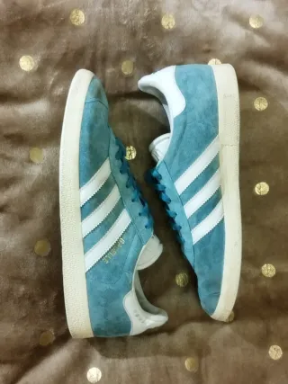 Zapatillas Adidas Gazelle Azul y Blanco
