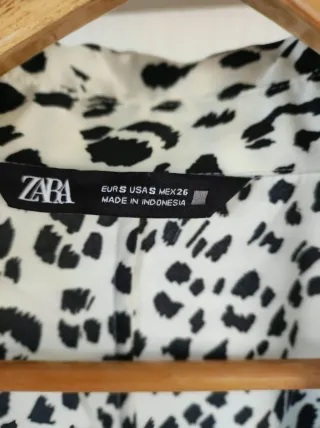 Camisa Zara Estampado Animal Talla S