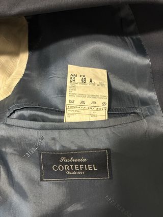 Traje de chaqueta azul para hombre