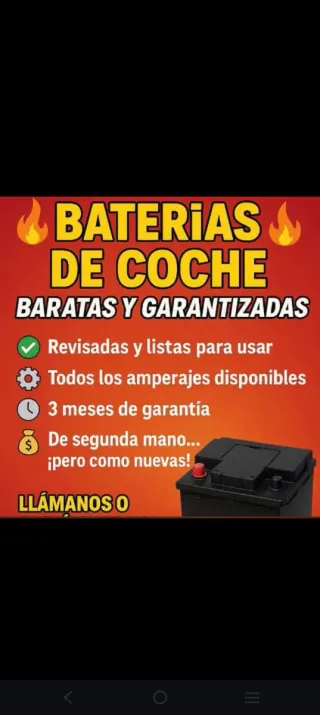 Baterías de coche baratas y garantizadas