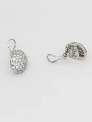 Pendientes de Oro blanco 18k con brillantes.