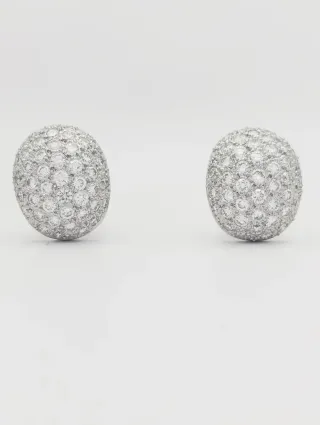 Pendientes de Oro blanco 18k con brillantes.
