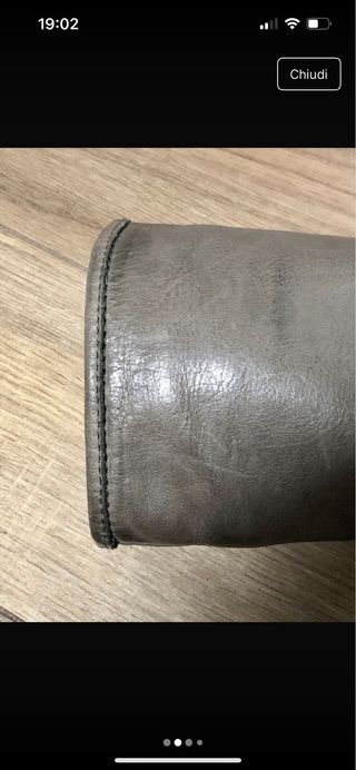 Stivali in pelle vintage grigi