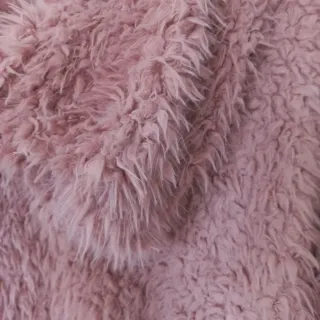 Chaqueta rosa peluda