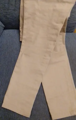 Pantalón pitillo mujer beige - T42