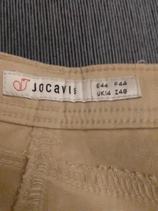 Pantalón pitillo mujer beige - T42