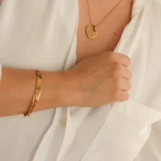 Pulsera memories acero plateado