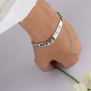 Pulsera memories acero plateado