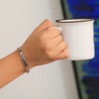 Pulsera memories acero plateado