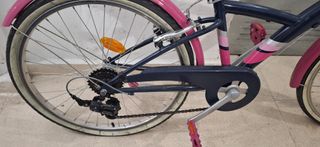 Bicicleta 24 azul y rosa