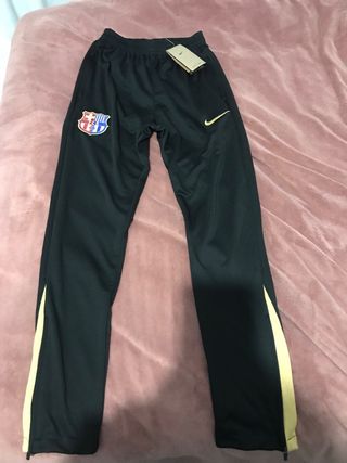 Pantalones Chándal FC Barcelona Nike Negro Dorado