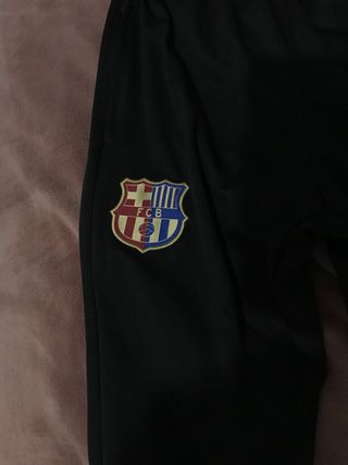 Pantalones Chándal FC Barcelona Nike Negro Dorado