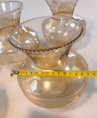 Set 5 Paralumi Vintage Vetro Ambrato