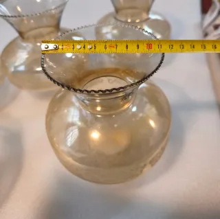 Set 5 Paralumi Vintage Vetro Ambrato