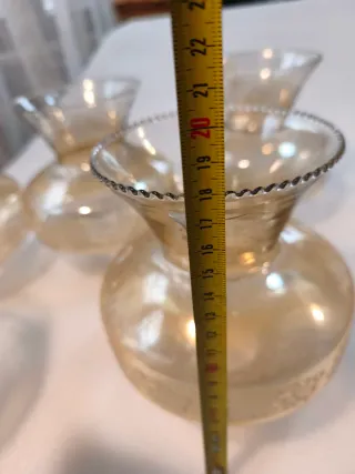 Set 5 Paralumi Vintage Vetro Ambrato