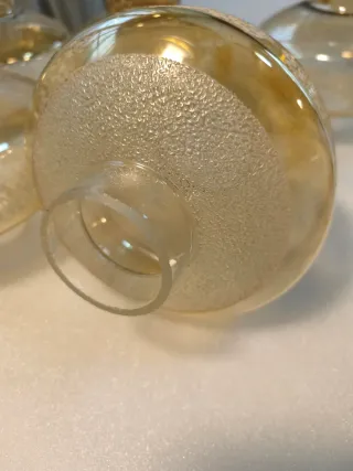 Set 5 Paralumi Vintage Vetro Ambrato