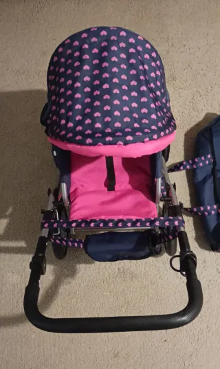 Cochecito Muñecas 2 en 1 con Bolso