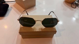 Gafas Ray-Ban Octagonales Doradas Lente Verde