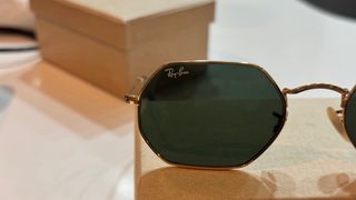Gafas Ray-Ban Octagonales Doradas Lente Verde