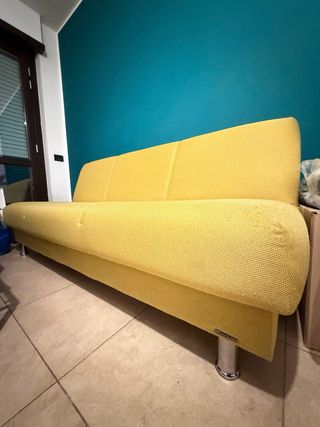 Divano letto giallo con contenitore 190cm