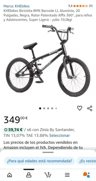 Bici BMX Negra
