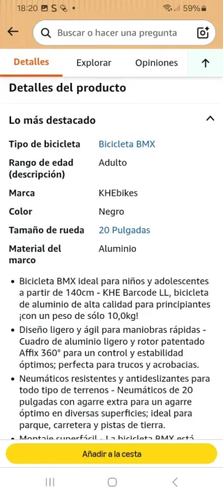 Bici BMX Negra