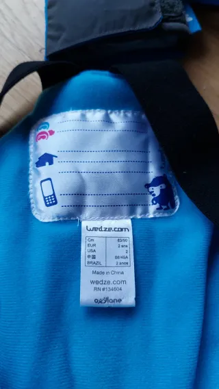 Mono de nieve ski Wedze azul 2 años